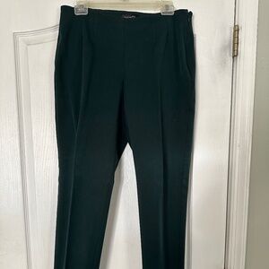 Talbots Women’s Bi-Stretch Straight Leg Curvy Pants - Forest Green - Sz 8